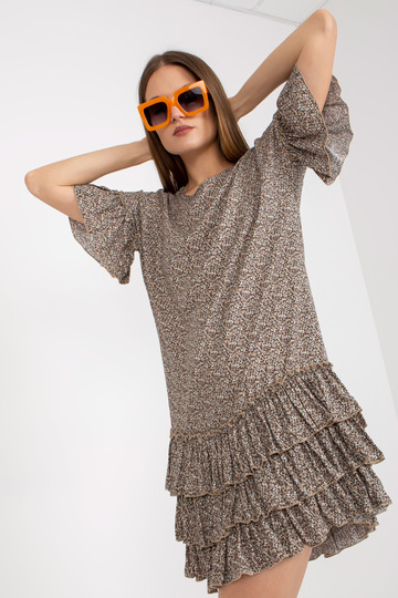 Smėlio spalvos mini suknelė... 2