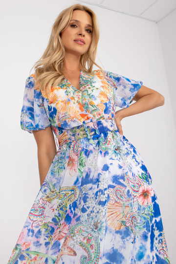 Mėlyna midi suknelė su... 2