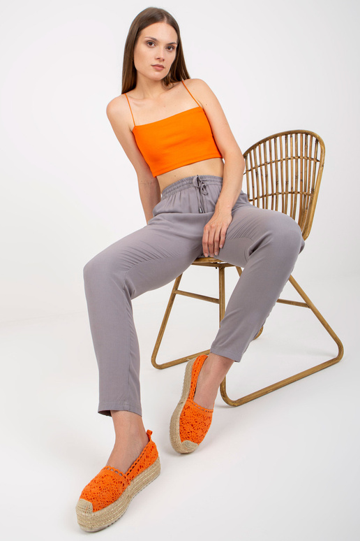 Pilkos tiesaus audinio kelnės...