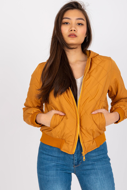 Tamsiai geltona trumpa striukė Larah