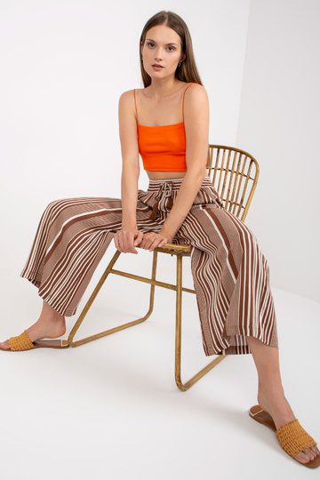 Rudos plačios kelnės iš...