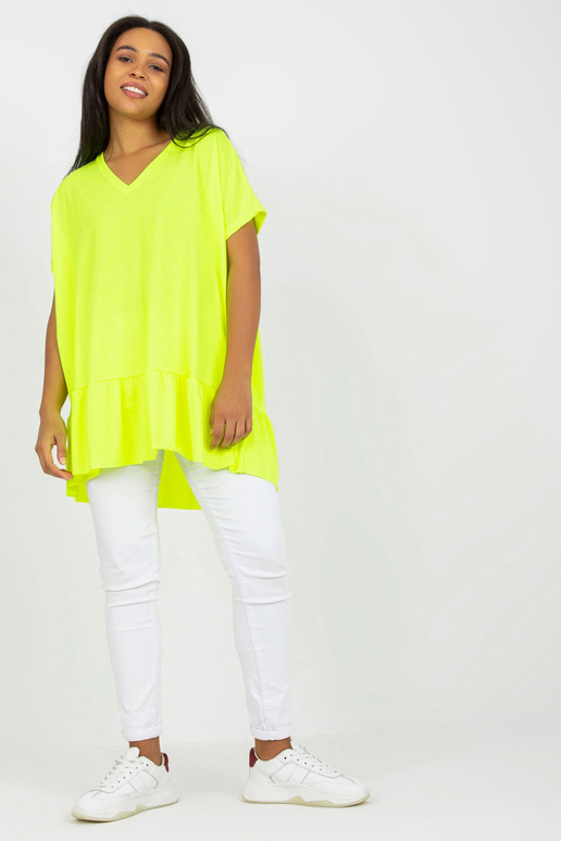 Fluo Yellow Casual Plus Size tunika... Fluo Yellow Casual Plus Size tunika...