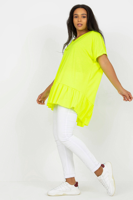 Fluo Yellow Casual Plus Size tunika... Fluo Yellow Casual Plus Size tunika...