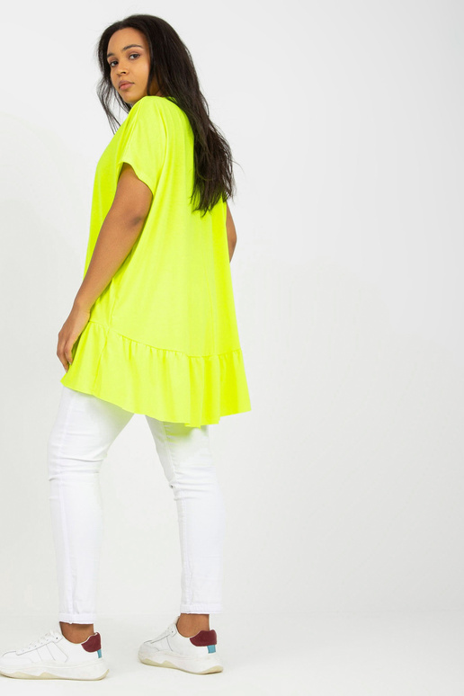 Fluo Yellow Casual Plus Size tunika... Fluo Yellow Casual Plus Size tunika...