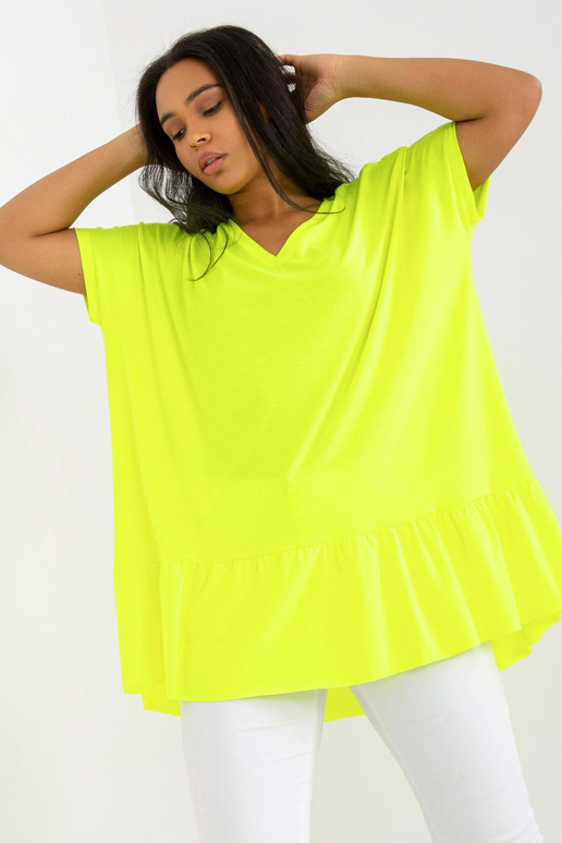Fluo Yellow Casual Plus Size tunika... Fluo Yellow Casual Plus Size tunika...