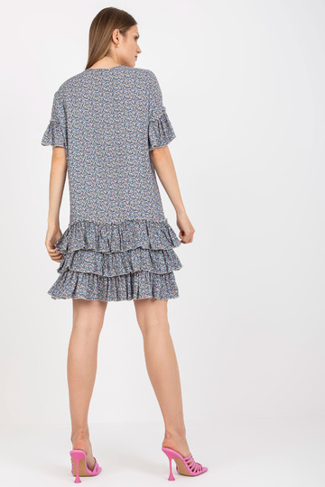 Mėlyna mini suknelė su...