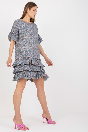 Mėlyna mini suknelė su... 2