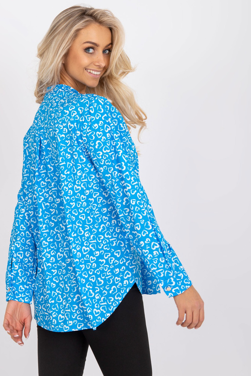 Mėlyna laisva palaidinė su Inesa Print Mėlyna laisva palaidinė su Inesa Print