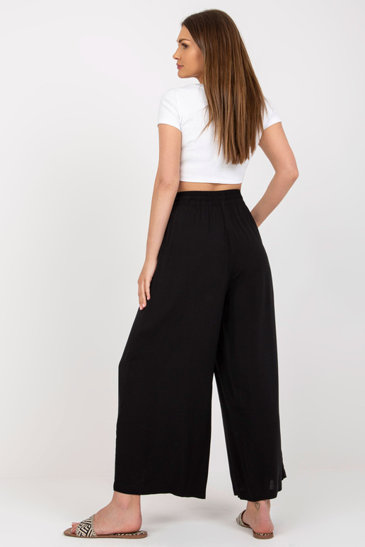 Juodos plataus audinio kelnės su...