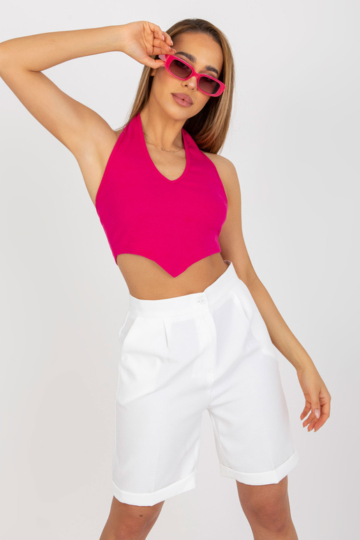 Fuksijos spalvos prigludęs crop top... Fuksijos spalvos prigludęs crop top...