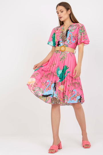 Rožinė vasarinė suknelė su... 2