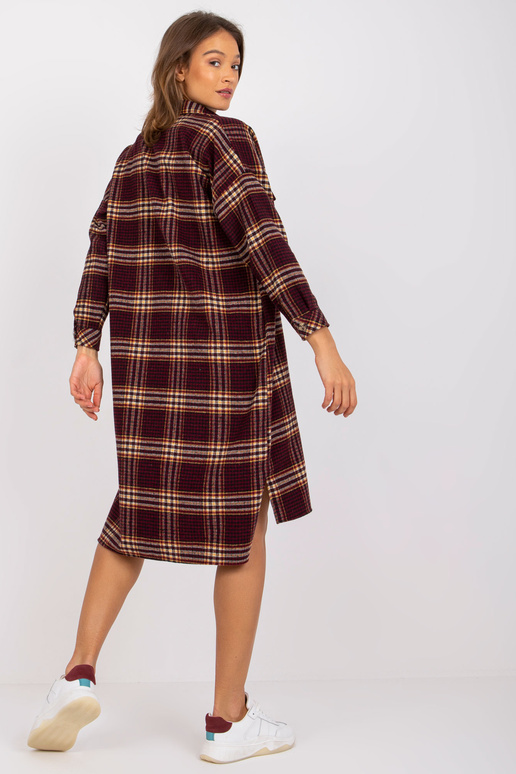 Bordo geltoni oversized ilgi...