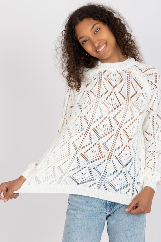 Baltas ažūrinis klasikinis megztinis...