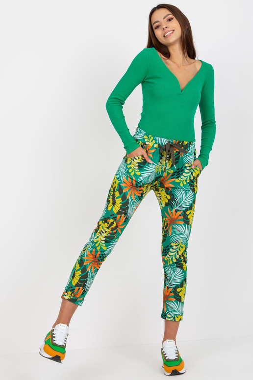 Žalios spalvos sportinės kelnės su...