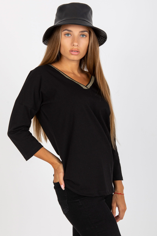 Juoda laisvalaikio palaidinė su V... Juoda laisvalaikio palaidinė su V...