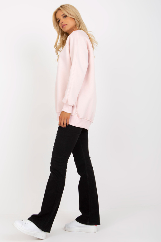 Šviesiai rožinis bazinis megztinis su... Šviesiai rožinis bazinis megztinis su...