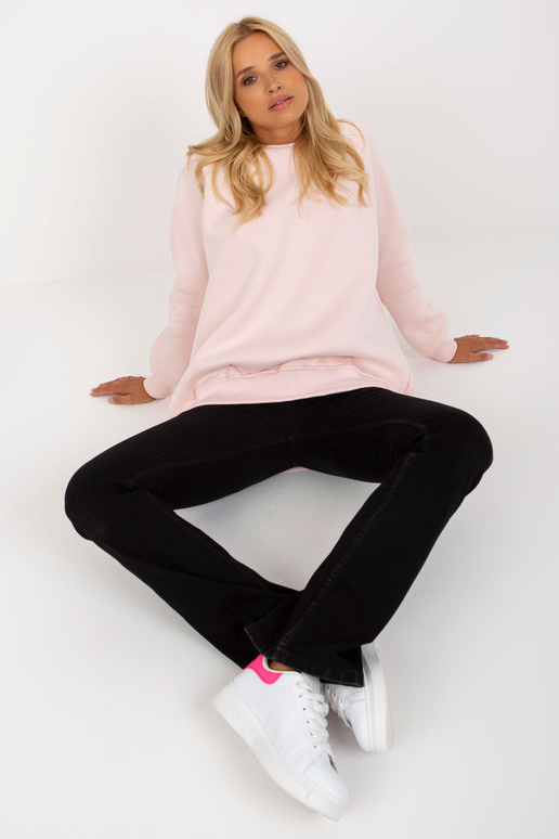 Šviesiai rožinis bazinis megztinis su... Šviesiai rožinis bazinis megztinis su...