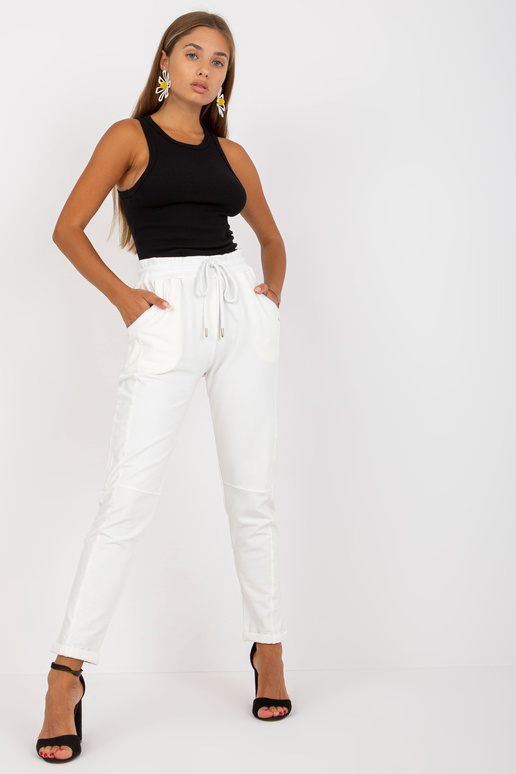 Ecru Aprilia sportinės kelnės aukštu...