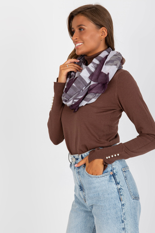 Tamsiai violetiniu raštu medvilninis...