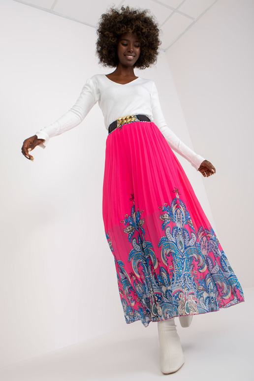 Rožinis maksi klostuotas sijonas su... Rožinis maksi klostuotas sijonas su...