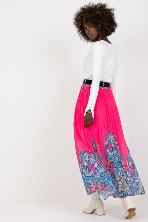 Rožinis maksi klostuotas sijonas su... Rožinis maksi klostuotas sijonas su...