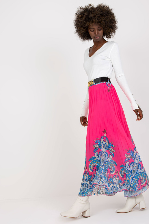 Rožinis maksi klostuotas sijonas su... Rožinis maksi klostuotas sijonas su...