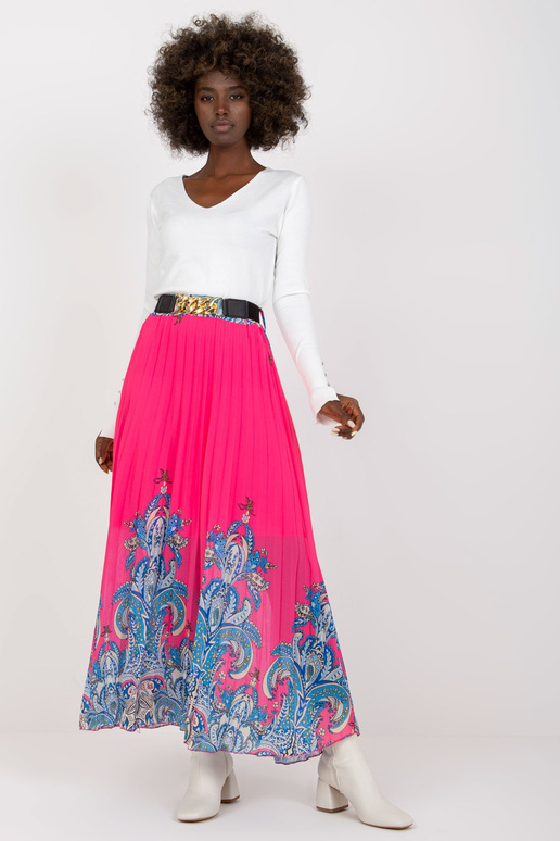 Rožinis maksi klostuotas sijonas su... Rožinis maksi klostuotas sijonas su...