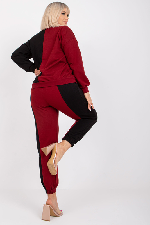 Burgundy Black Plus Size džemperio...