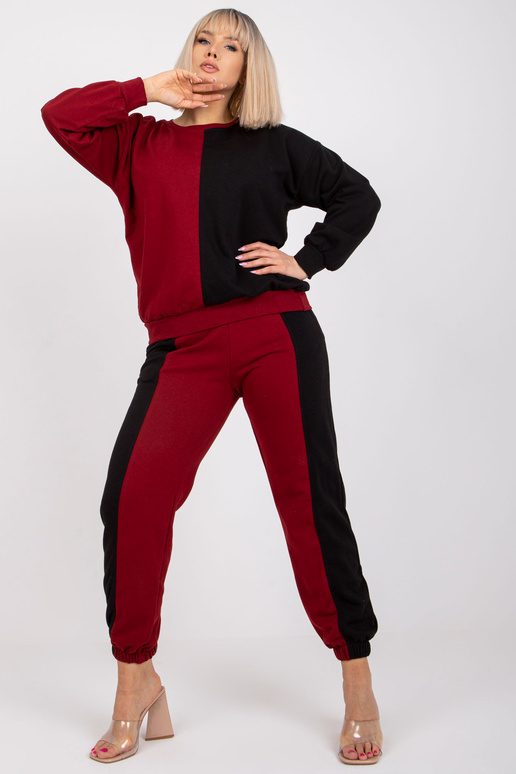 Burgundy Black Plus Size džemperio...