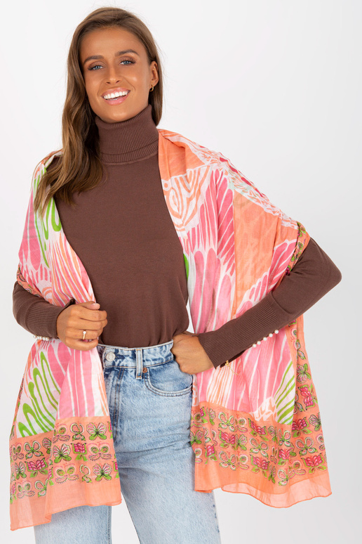 Koralų medvilninis diržas su raštais