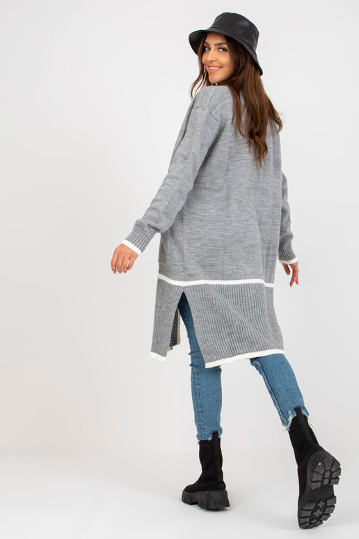 Pilkos ekru spalvos ilgas megztinis...