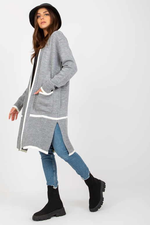 Pilkos ekru spalvos ilgas megztinis...