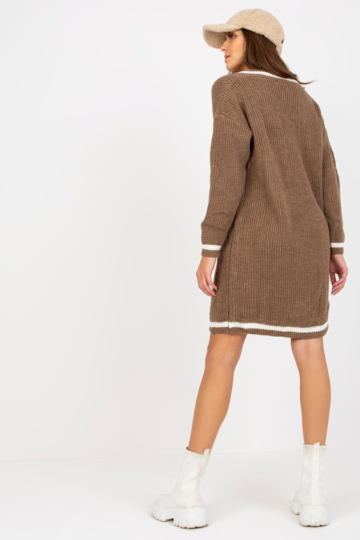 Ruda megzta suknelė su V kaklu RUE PARIS