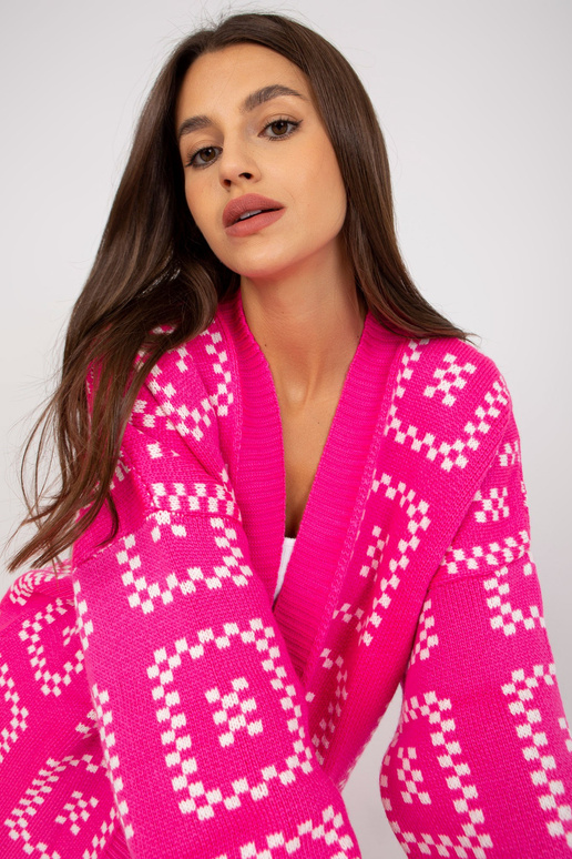 Fluo rožinis laisvas kardiganas RUE...