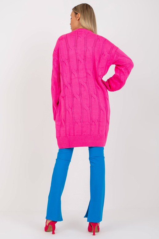 Fluo rožinė mini suknelė su stačia...