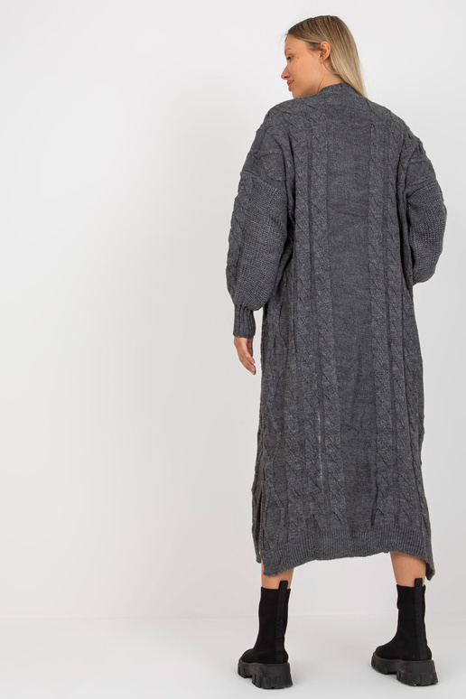 Tamsiai pilkas maksi megztinis su...