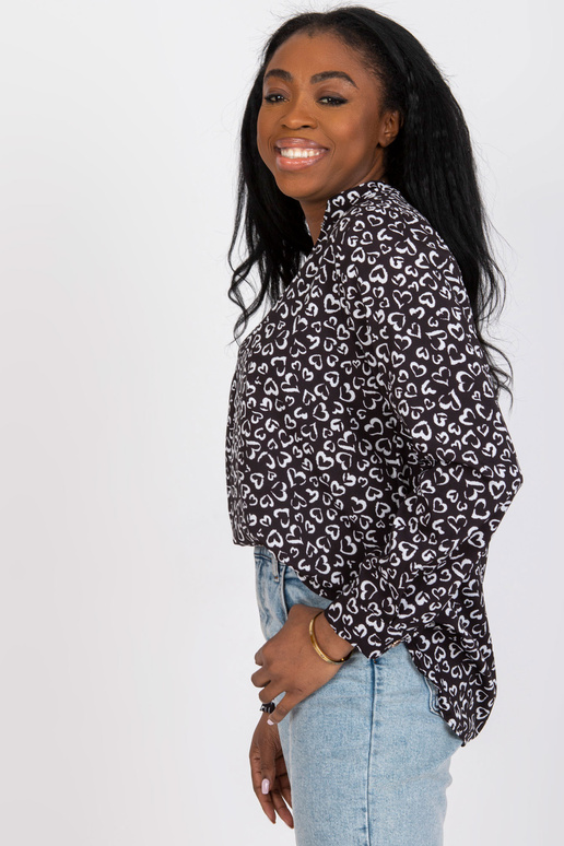 Juoda palaidinė su raštu ir V... Juoda palaidinė su raštu ir V...