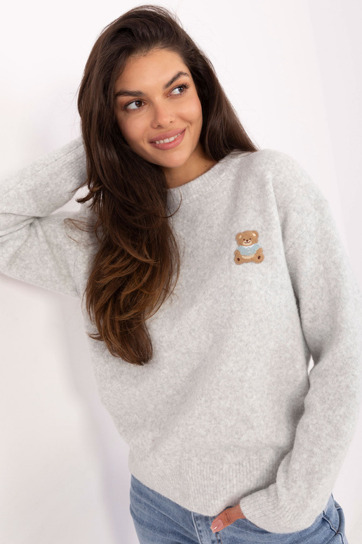 Šviesiai pilkas megztinis