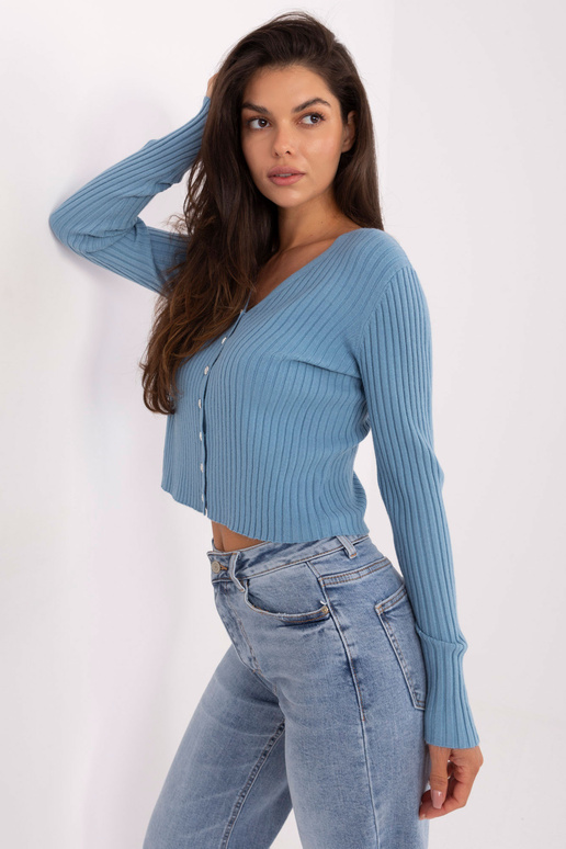 Šviesiai mėlynas megztinis