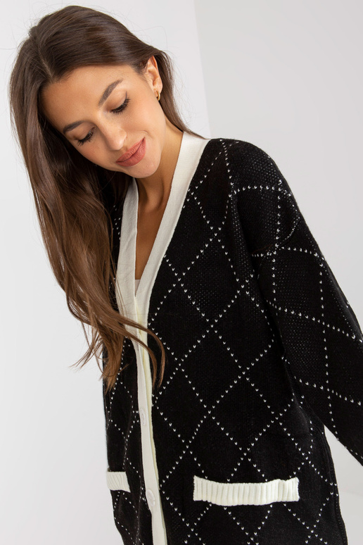 RUE PARIS Juodas laisvas megztinis