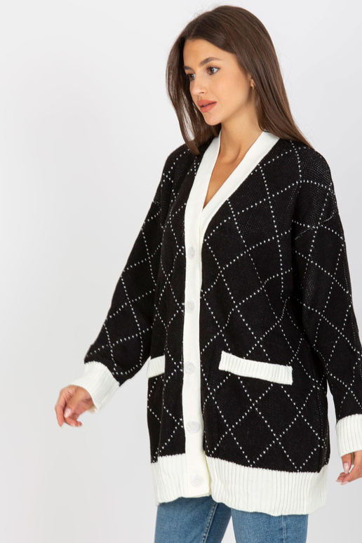 RUE PARIS Juodas laisvas megztinis