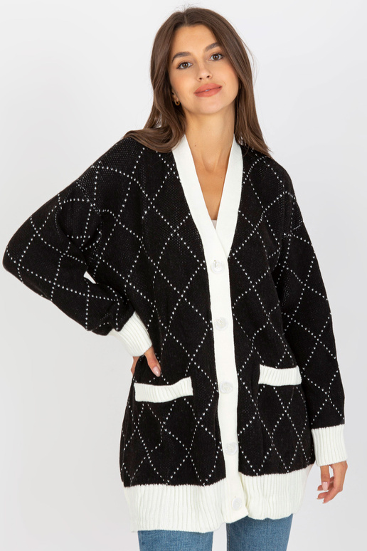 RUE PARIS Juodas laisvas megztinis