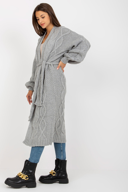 Pilkas ilgas megztinis su vilna RUE...