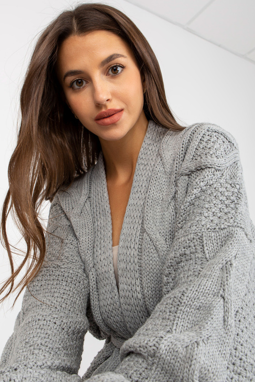 Pilkas ilgas megztinis su vilna RUE...