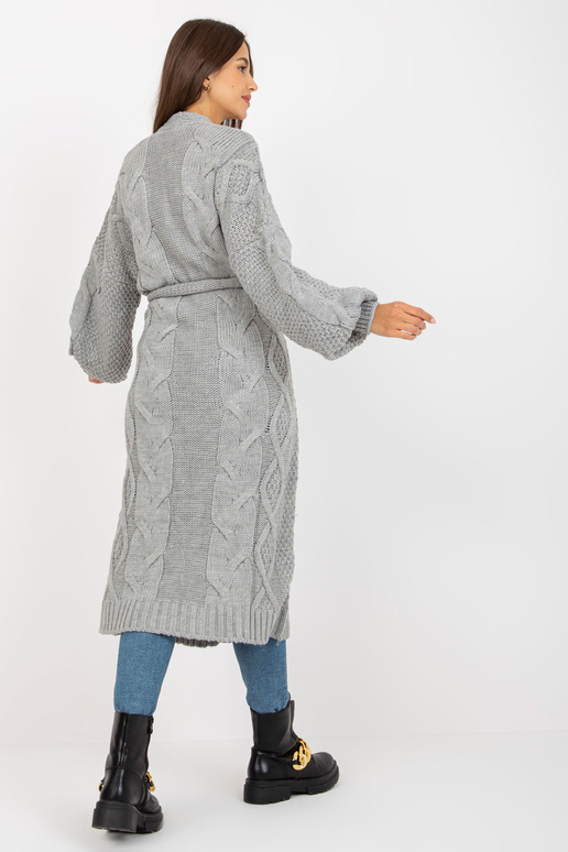 Pilkas ilgas megztinis su vilna RUE...