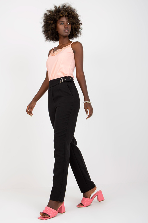 Juodos audinio kostiuminės kelnės su...