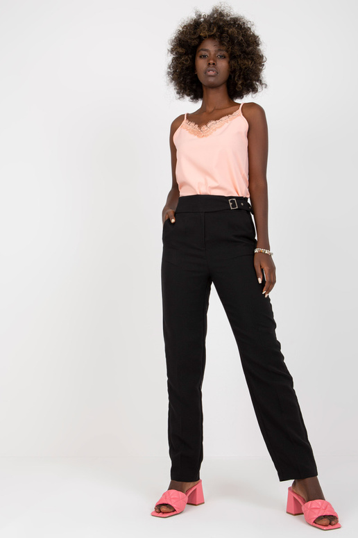 Juodos audinio kostiuminės kelnės su...