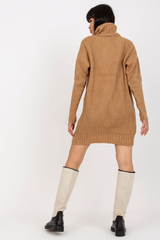 Smėlio spalvos ilgas megztinis su...