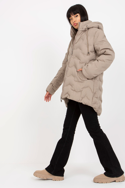 Smėlio spalvos moteriška žieminė...