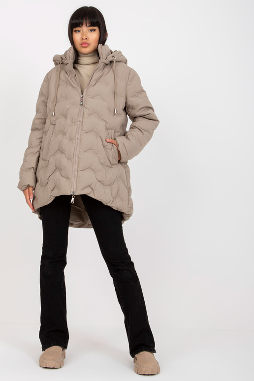 Smėlio spalvos moteriška žieminė...